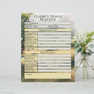 Irish Countryside Travel Details Planner Page