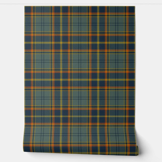Irish County Antrim Tartan Plaid Wallpaper (Unrolling)