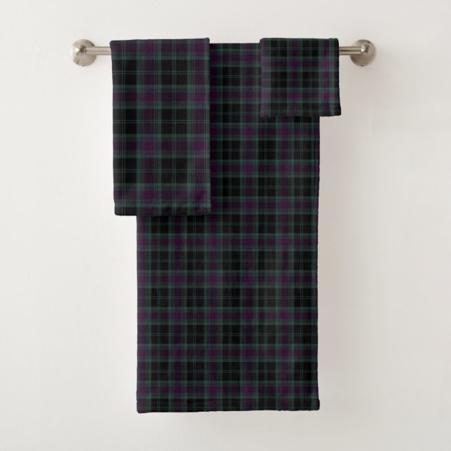 Irish County Carlow Tartan Plaid Bath Towel Set (Insitu)