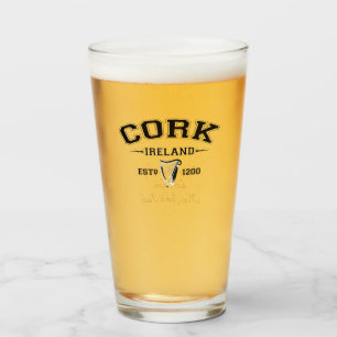 Irish County Cork Ireland Personalised Text Glass