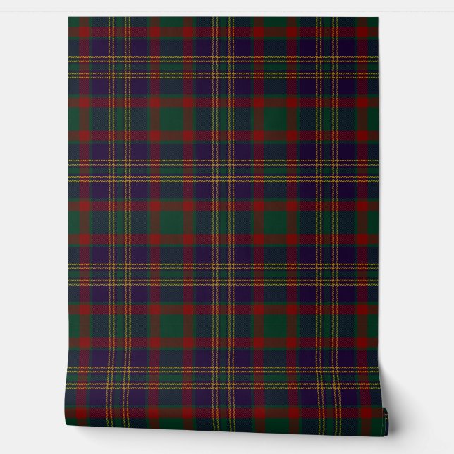Irish County Cork Tartan Plaid Wallpaper (Unrolling)