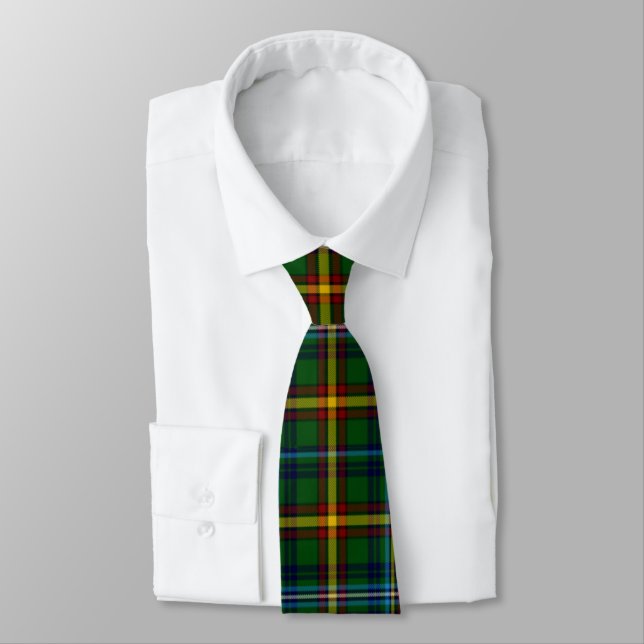 Irish County Down Tartan Tie (Tied)