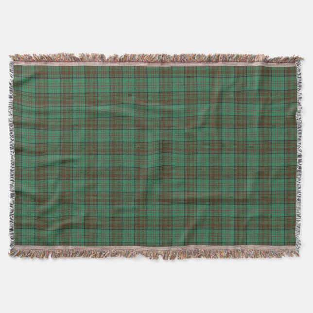 Irish County Dublin Tartan Throw Blanket (Front)