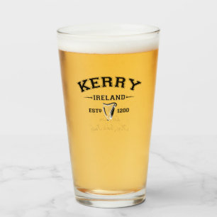 Irish County Kerry Ireland Personalised Text Glass