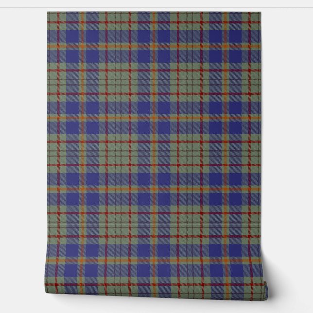 Irish County Kildare Tartan Plaid Wallpaper (Unrolling)