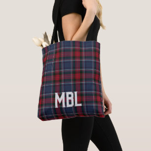 Irish County Louth Tartan Plaid Personalised  Tote Bag