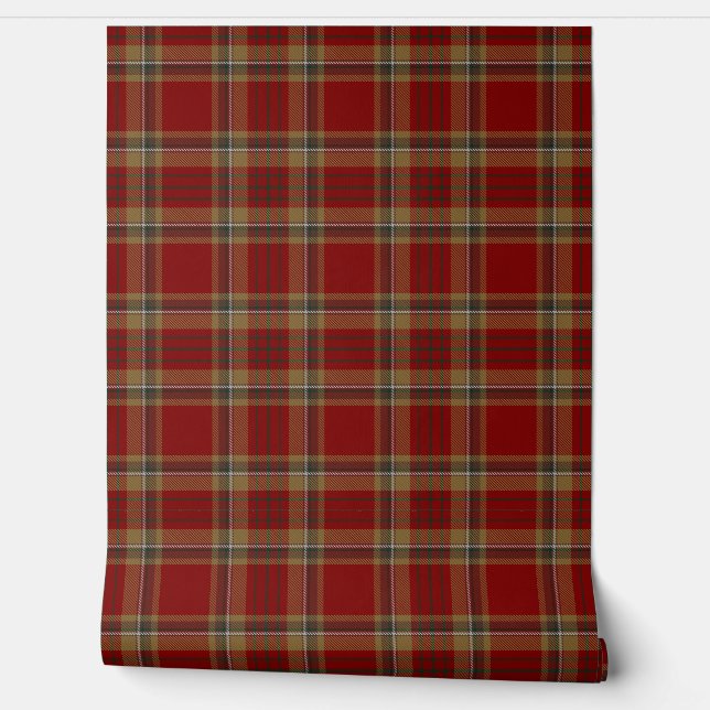 Irish County Tyrone Tartan Plaid Wallpaper (Unrolling)