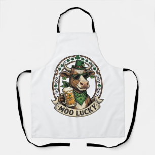 Irish Cow Shirt Vintage St Patrick Beer Design Apron