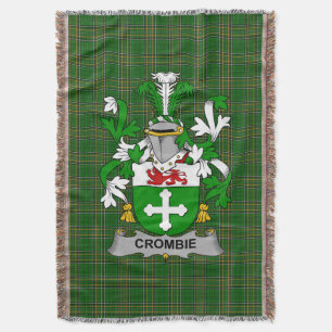 Irish Crombie Coat of Arms Family Crest Ireland I Throw Blanket