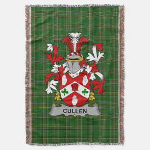 Irish Cullen or O_Cullen Coat of Arms Family Cres Throw Blanket