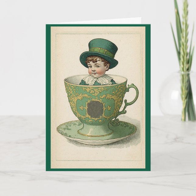 Irish Cup Of Tea Greeting Card (Front)