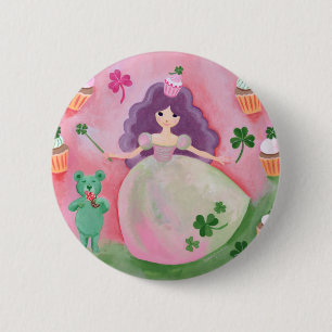Irish Cupcake Princess Painting 6 Cm Round Badge