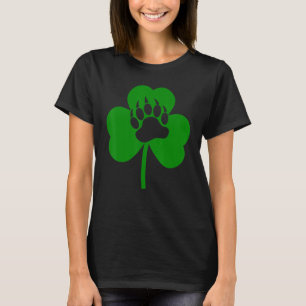 Irish Cute Bear Paw C St Patrick's Day Lucky Shamr T-Shirt