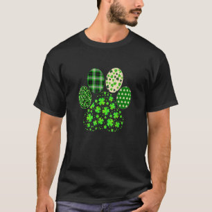 Irish Cute Dog Paw C St Patrick's Day Lucky Shamro T-Shirt
