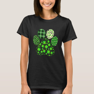 Irish Cute Dog Paw C St Patrick's Day Lucky Shamro T-Shirt