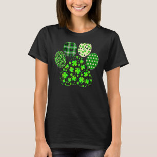 Irish Cute Dog Paw C St Patrick's Day T-Shirt