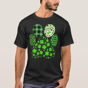 Irish Cute Dog Paw Clovers St Patricks Day Lucky S T-Shirt