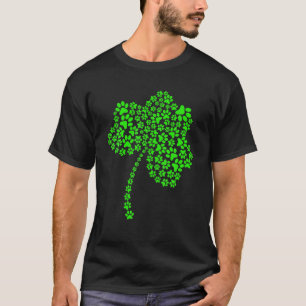 Irish Cute Dog Paw Clovers St Patrick's Day Lucky T-Shirt