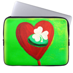 Irish Cute Painting Design. Buy Now Laptop Sleeve