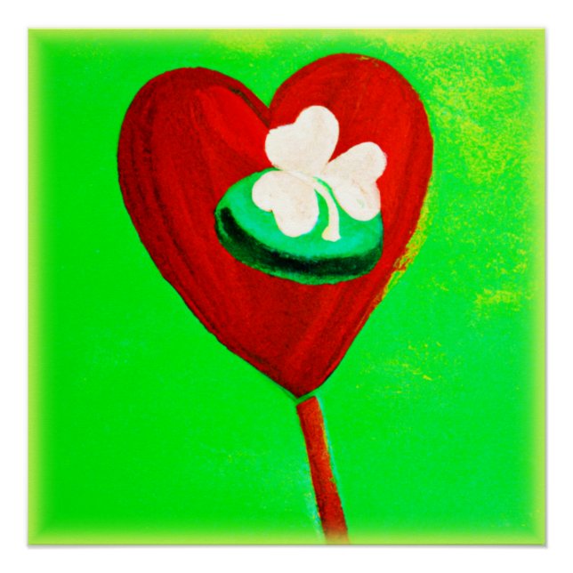 Irish Cute Painting Design. Buy Now Poster (Front)