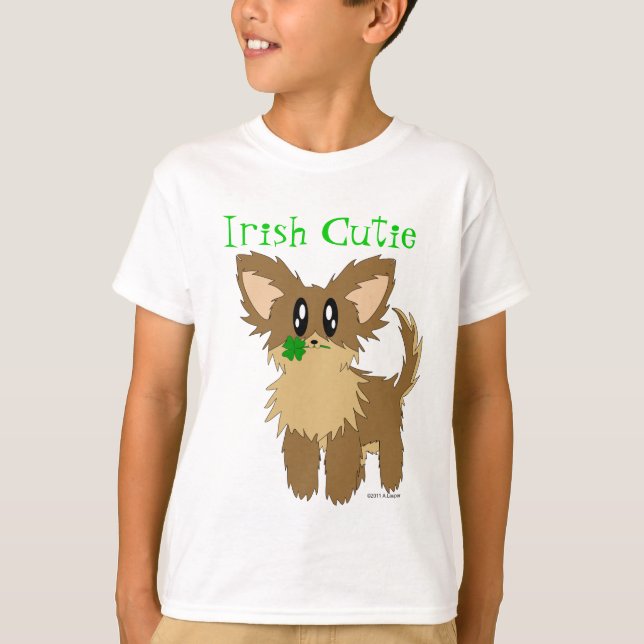 Irish Cutie Puppy Dog Tee Shirt (Front)
