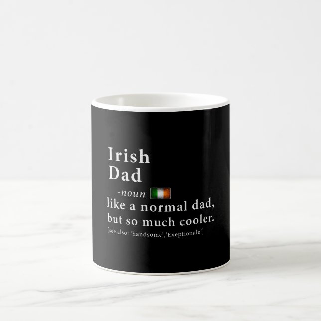 Irish Dad Definition Fathers Day Gift Flag Coffee Mug (Center)