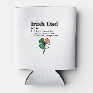 Irish Dad Funny Definition Clover Vintage Shirt Can Cooler