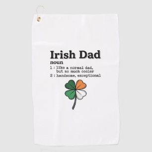 Irish Dad Funny Definition Clover Vintage Shirt Golf Towel