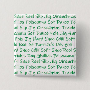 Irish Dance 15 Cm Square Badge