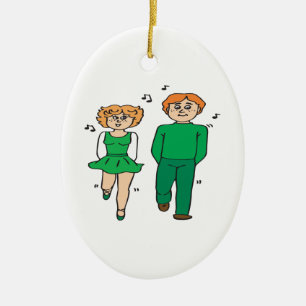 Irish Dance Ceramic Ornament