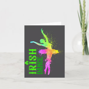 Irish Dance Colours Happy St Patrick's Day Dancer Card