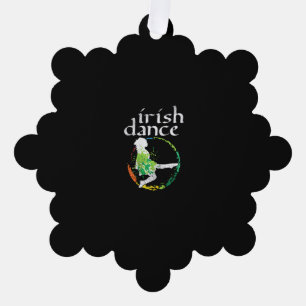 Irish Dance Girl Colours St Patricks Day Ceili Dan Tree Decoration Card
