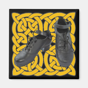 Irish Dance Hard Shoes on Celtic Knot Magnet