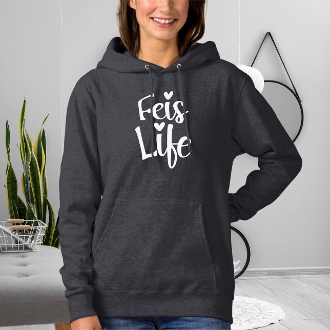 Irish Dance Heart Typography Cute Feis Life Hoodie (Creator Uploaded)