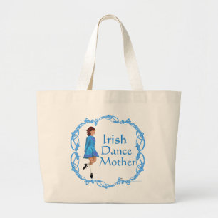 Irish Dance Mother - Blue Large Tote Bag