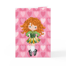 Irish Dance Pink Monochrome Heart Valentine's Day