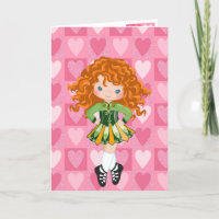 Irish Dance Pink Monochrome Heart Valentine's Day