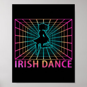 Irish Dance Retro Dancer Gift  Poster