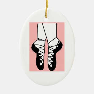 IRISH DANCE SHOES CERAMIC ORNAMENT