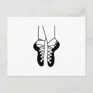 IRISH DANCE SHOES ONE COLOR POSTCARD
