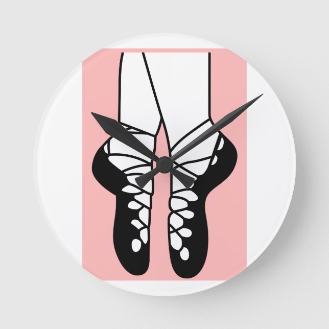 IRISH DANCE SHOES ROUND CLOCK (Front)