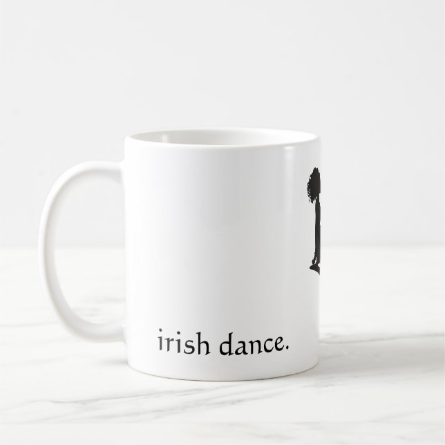 irish dance. - Silhouette Soft Shoe Irish Dancer Coffee Mug (Left)