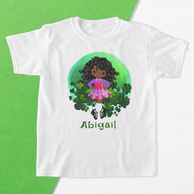 Irish Dance St. Patrick's Day Green Shamrocks T-Shirt (Creator Uploaded)