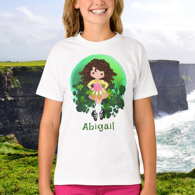 Irish Dance St. Patrick's Day Green Shamrocks T-Shirt (Creator Uploaded)