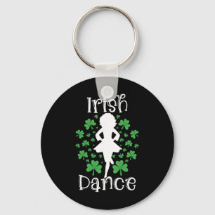 Irish Dance St Patricks Day Reel Girl Irish Step D Key Ring