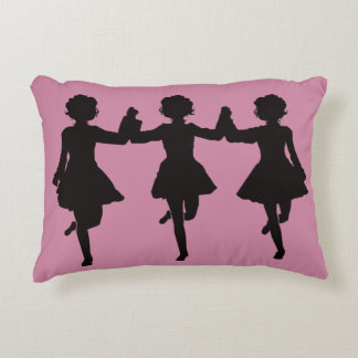 Irish dance team of 3 decorative cushion
