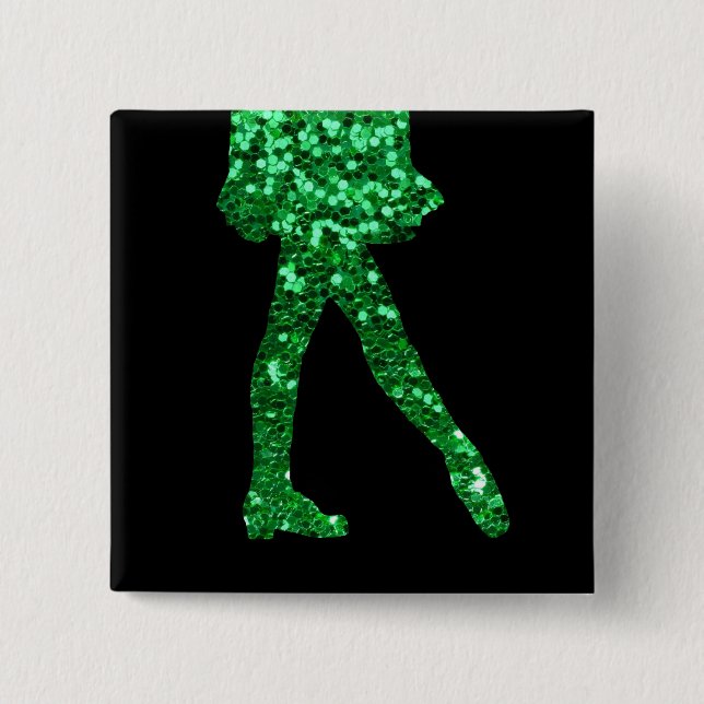 Irish Dancer 15 Cm Square Badge (Front)