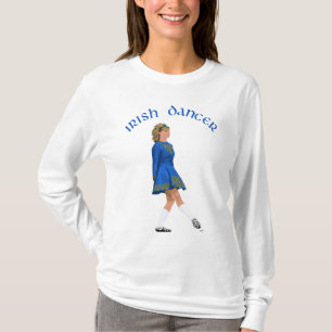 Irish Dancer Blonde in Blue T-Shirt