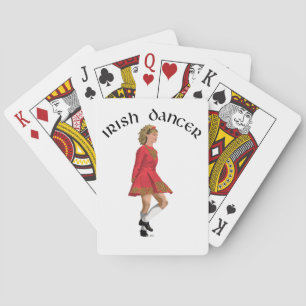 Irish Dancer Blonde in Red Playing Cards