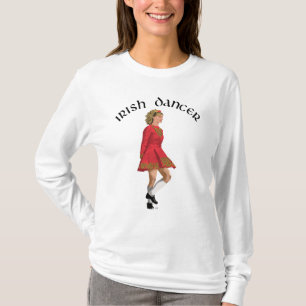 Irish Dancer Blonde in Red T-Shirt